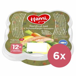 6x HAMI Tanierik Špenátové pyré s tichomorským lososom 230 g, 12+