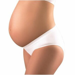 BABYONO Nohavičky podbrušné pre tehotné ženy biele veľ.S