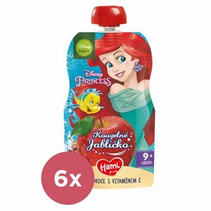 6x HAMI Disney Princess ovocná kapsička Čarovné Jabĺčko 110 g, 9+
