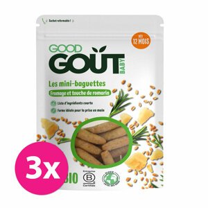 GOOD GOUT Mini bagetky s rozmarínom a syrom 3x70g