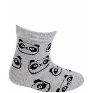 WOLA Ponožky dojčenské bavlnené neutrál Panda Grey 15-17