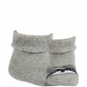 WOLA Ponožky dojčenské froté s uškami neutrál Aluminium 12-14