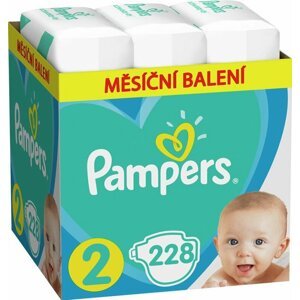 PAMPERS Active Baby Plienky jednorazové 2 (4-8 kg) 228 ks - MESAČNÁ ZÁSOBA