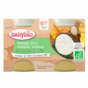 BABYBIO Brassé z kokosového mlieka mango ananás 2x 130 g