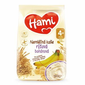 HAMI Kaša nemliečna ryžová banánová 170 g, 4m+