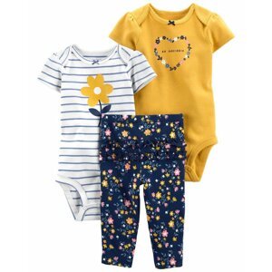 CARTER'S Set 3dielny body kr. rukáv 2ks, nohavice Multiflora dievča LBB 6m