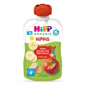 HiPP HiPPiS BIO Jablko, banán a Baby sušienky 100 g, 4m+