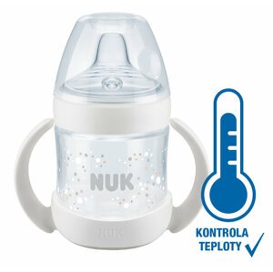 NUK Fľaštička na učenie Nature Sense s kontrolou teploty 150 ml biela