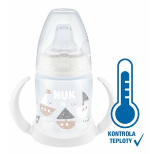 NUK FC fľaštička na učenie s kontrolou teploty 150 ml biela