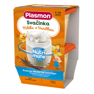 PLASMON Desiata bezlepková mliečna NUTRI-MUNE mlieko a vanilka 2x120g, 6m+
