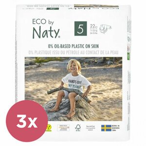 3x ECO BY NATY Plienky jednorazové 5 (11-25 kg) 22 ks