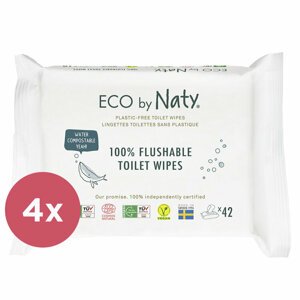 4x ECO BY NATY Obrúsky vlhčené toaletné Eco 42 ks