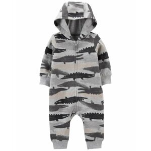 CARTER'S Overal na zips Grey Alligators chlapec 3m
