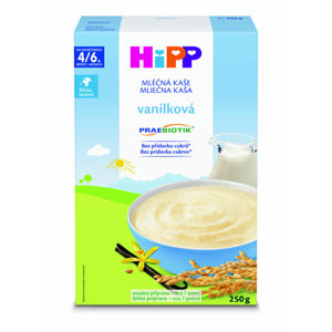 HiPP PRAEBIOTIK® Kaša mliečna pre dojčatá vanilková 250 g, 4/6m+