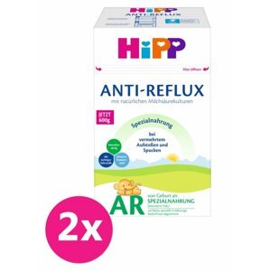 2x HiPP Anti-Reflux Špeciálna dojčenská výživa od narodenia, 600 g