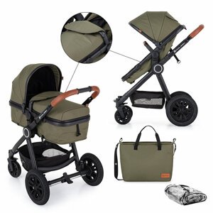 PETITE&MARS Kočík kombinovaný 2v1 Grand II Black Olive