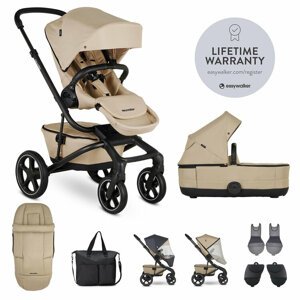 EASYWALKER SET XXL kočík kombinovaný Jimmey Sand Taupe s príslušenstvom