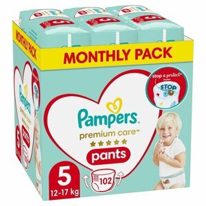 PAMPERS Premium Care Nohavičky plienkové veľ. 5 (12-17 kg) 102 ks