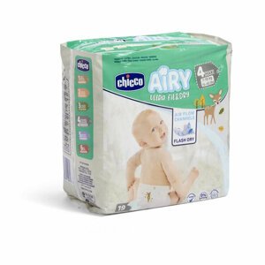 CHICCO Airy Plienky jednorazové 4 Maxi (7-18 kg) 19 ks