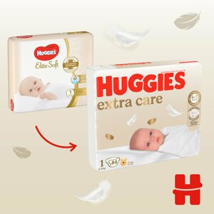 HUGGIES® Extra Care plienky jednorazové 1 (2-5 kg) 168 ks
