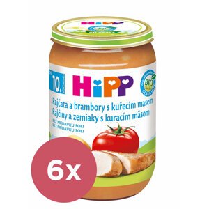 6x HiPP BIO Rajčiny a zemiaky s kuracím mäsom 220 g, 10m+
