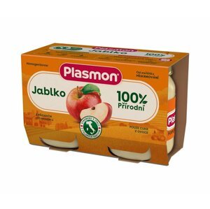 EXP: 31.08.2023 PLASMON Príkrm bezlepkový ovocný jablko 2x104 g, 4m+