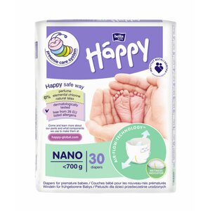 EXP: 30.09.2023 BELLA HAPPY Plienky jednorázové Nano (do 0,7 kg) 30 ks