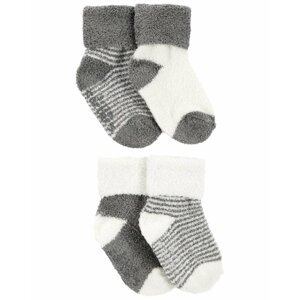 CARTER'S Ponožky Stripes Grey neutrál LBB 4ks 12-24m
