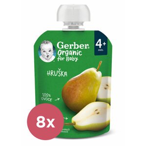 8x GERBER Organic Kapsička hruška 90 g​