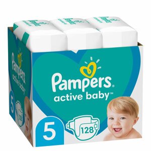 PAMPERS Active Baby plienky 5 (128 ks), 11-16 kg