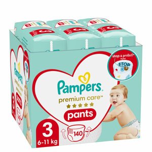 PAMPERS Premium Care plienkové nohavičky 3 (140 ks), 6-11 kg