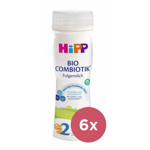 6x HiPP 2 BIO Combiotik® Následná tekutá mliečna dojčenská výživa od uk. 6. mesiaca, 200 ml