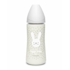 SUAVINEX Fľaša 360 ml L Premium HYGGE králik - sivá