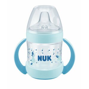 NUK Fľaša dojčenská na učenie Nature Sense s kontrolou teploty 150 ml modrá