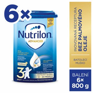 NUTRILON Mlieko batoľacie 3 Advanced Vanilla 6x 800 g, 12+