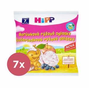 EXP: 30.08.2023 7x HiPP BIO Oplátky čučoriedkové ryžové pre deti 30 g
