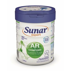 SUNAR Mlieko pokračovacie dojčenské pri grckaní, zápche a kolikách Expert AR+Comfort 2 700g