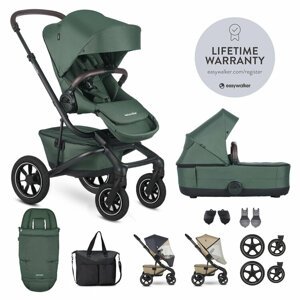 EASYWALKER Set XXL kočík kombinovaný Jimmey Air Pine Green s príslušenstvom