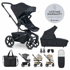 EASYWALKER Set XXL kočík kombinovaný Harvey5 Premium Diamond Black s príslušenstvom