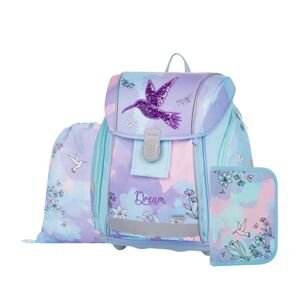 Oxybag Školský set 3-dielny PREMIUM LIGHT Kolibrík fialový