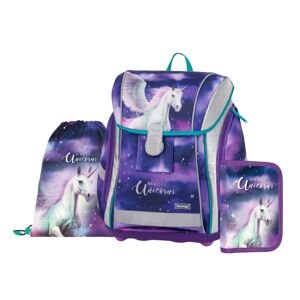 Oxybag Školský set 3-dielny PREMIUM LIGHT Pegas strieborný
