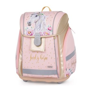Oxybag Školská taška PREMIUM LIGHT Kôň romantic oranžový