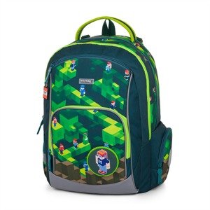 Oxybag Školská taška OXY GO Playworld zelenohnedý