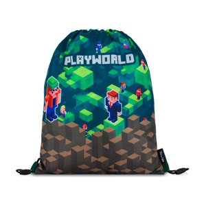 Oxybag Vrecko na cvičky Playworld zelenohnedý