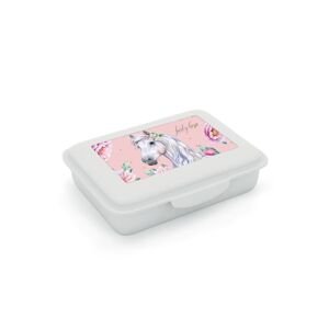 Oxybag Box na desiatu s priehradkou kôň romantic oranžový