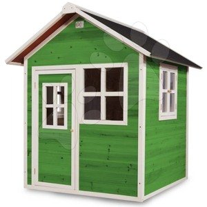 Domček cédrový Loft 100 Green Exit Toys s vodeodolnou strechou zelený