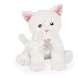 Plyšová mačička Baby Cat White Histoire d’ Ours biela 18 cm v darčekovom balení od 0 mes HO3155