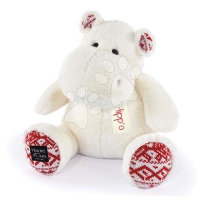 Plyšový hroch Christmas White Hippo Cocooning Histoire d’ Ours biely 40 cm od 0 mes HO3202