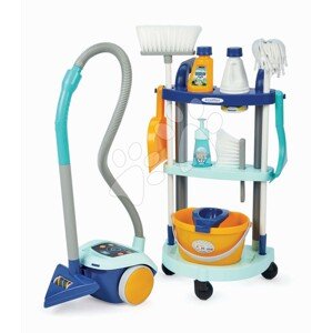 Upratovací vozík s vysávačom Cleaning Trolley Clean Home Écoiffier s 12 doplnkami