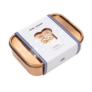 Box na desiatu Lunchbox Rose Gold Jeune Premier 100% nehrdzavejúca oceľ luxusné prevedenie 21*16 cm